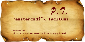 Pasztercsák Tacitusz névjegykártya